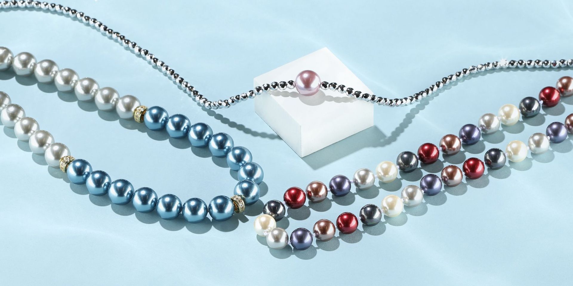 Just Pearls - Halsschmuck mit Muschelkernperlen 