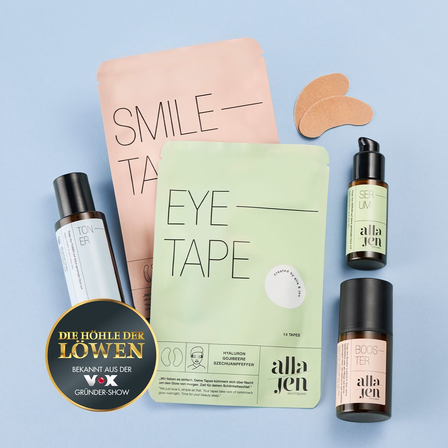 alla/jen – elastische Skintapes mit Sofort-Effekt!