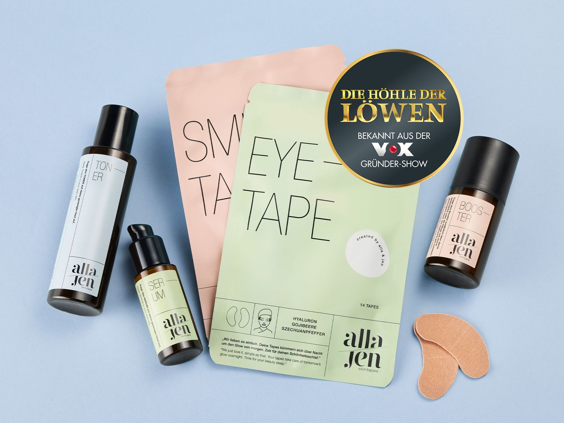 alla/jen – elastische Skintapes mit Sofort-Effekt!