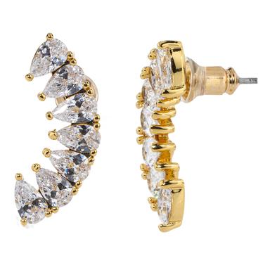 Produktbild Ohrstecker "Glam Bow" 14 Zirkonia, vergoldet