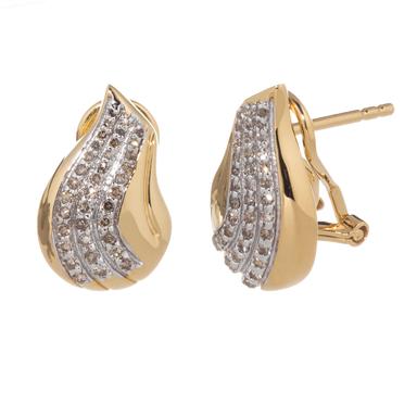 Produktbild Diamant-Ohrstecker, champagner, Silber 925 vergoldet