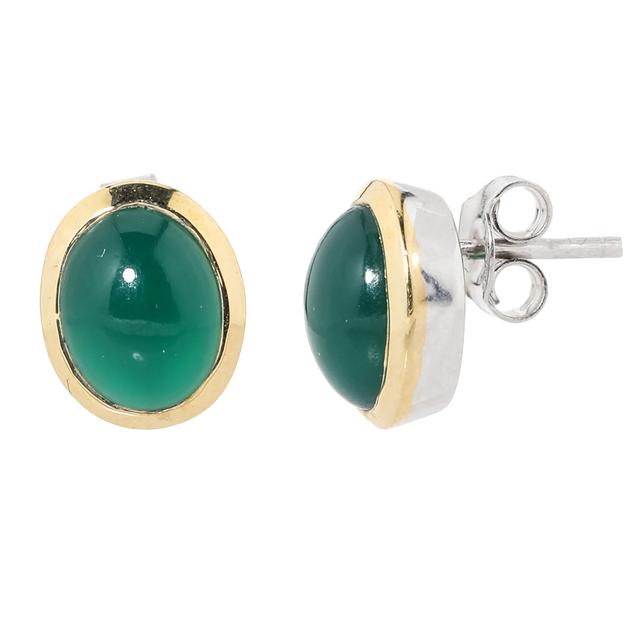 Produktbild von Ohrstecker, Grüner Onyx, ca. 3,40 ct., Silber 925