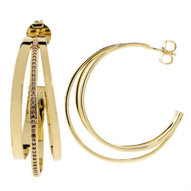 Produktbild von Creolen "Caribbean Summer", 84 Zirkonia, vergoldet