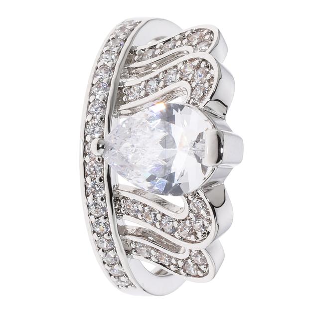 Produktbild von Krönchen-Ring "Just Queen", Zirkonia, rhodiniert