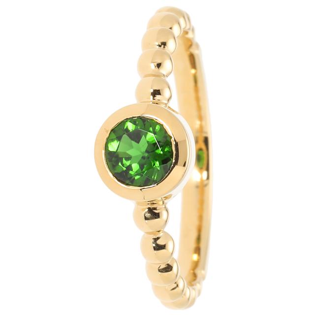 Produktbild von Solitär-Ring, Chromdiopsid, Silber 925 vergoldet