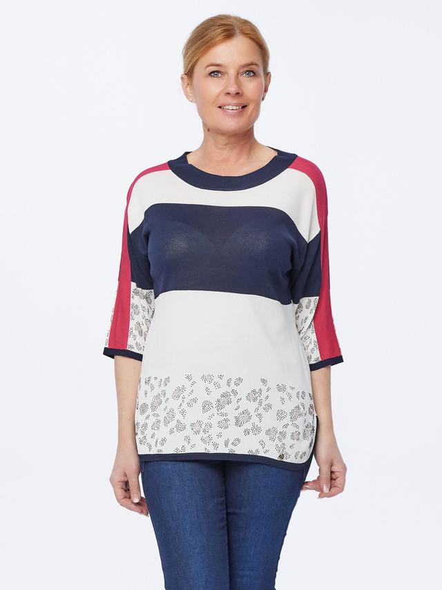 Produktbild von Feinstrick-Pullover Blockstreifen