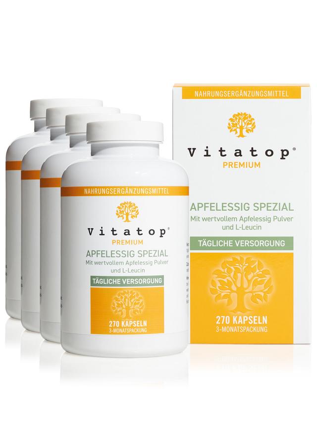 Produktbild von "Apfelessig Spezial" mit der Aminosäure L-Leucin, Kapseln, Jahresvorrat