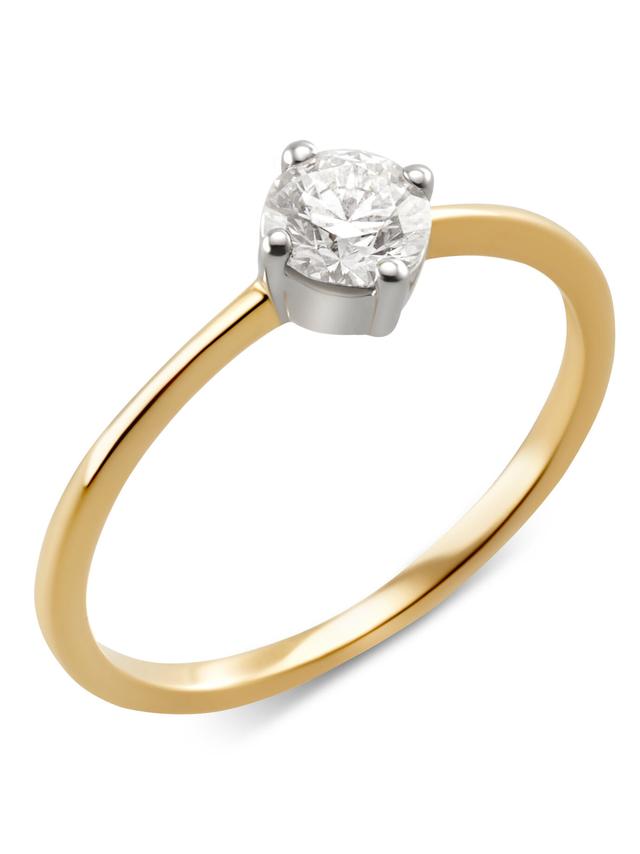 Produktbild von Brillant-Ring, 0,50 ct., SI, Gold 585, bicolor