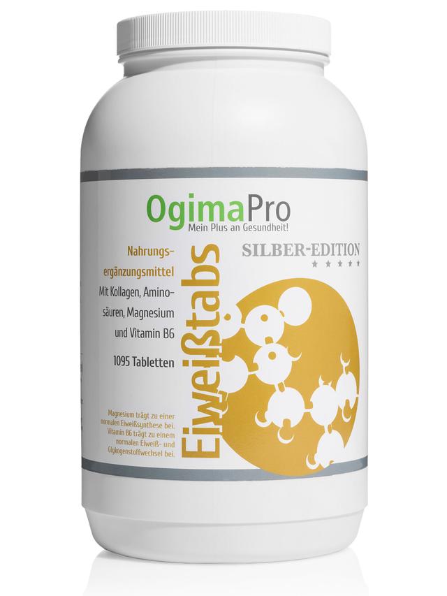 Produktbild von "Eiweißtabs Silber-Edition" mit proteinogenen Aminosäuren, Tabletten, Jahresvorrat