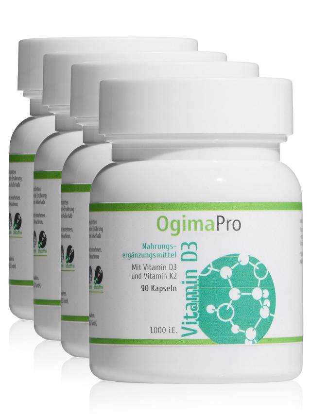 Produktbild von "Vitamin D3" mit 1.000 I.E. & dem Cofaktor Vitamin K2, Kapseln, Jahresvorrat