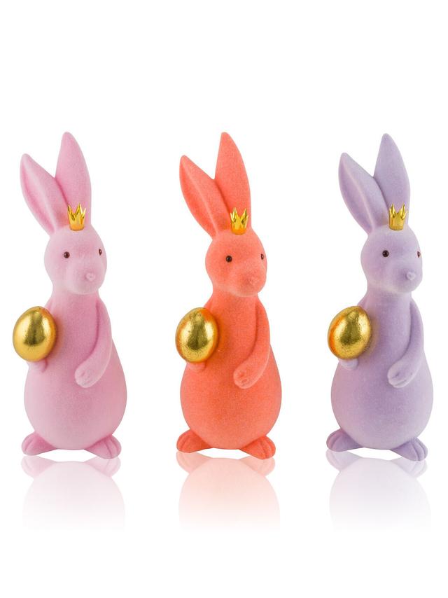 Produktbild von Osterhasen Figuren mit Ei, 3er-Set