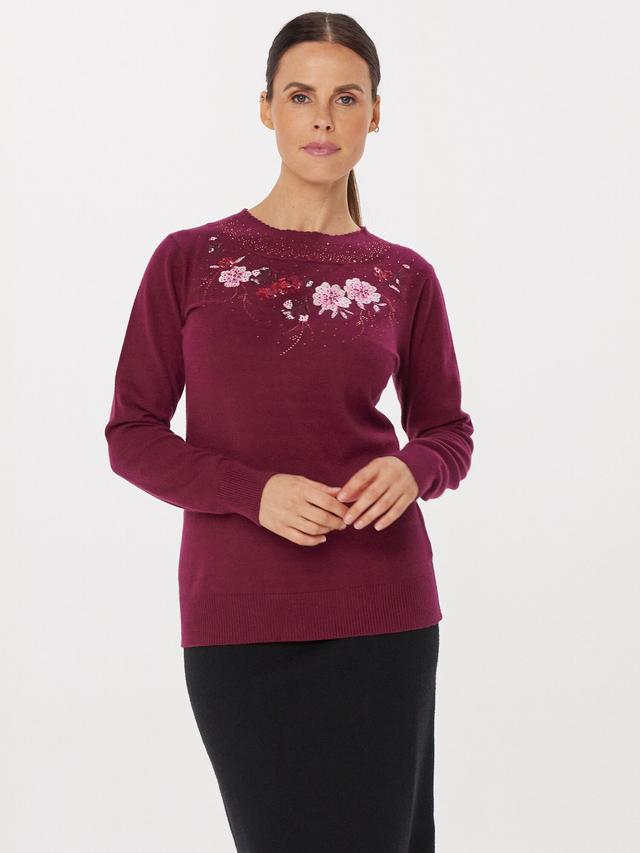 Produktbild von Pullover bestickt mit Perlendeko