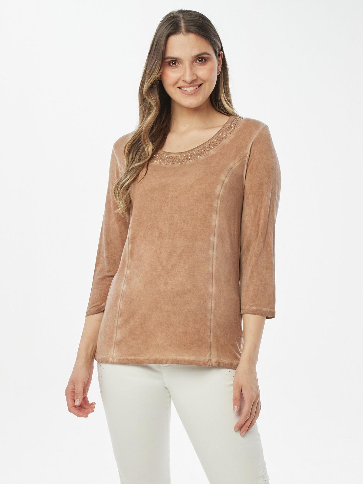 Produktbild Shirt Oil Dyed mit Perlendekoration