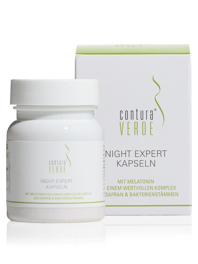Produktbild von "Night Expert" mit Melatonin & Probiostress zen™, Kapseln, Monatsvorrat