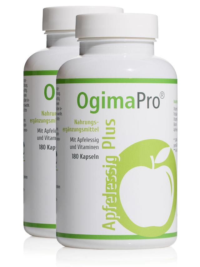 Produktbild von "Apfelessig Plus" 100 % natürliches Apfelessigpulver, Kapseln, Jahresvorrat