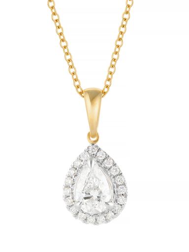 Produktbild Diamant-Anhänger, LG, ges. ca. 0,9 ct., Brillant, Gold 585, Gelbgold