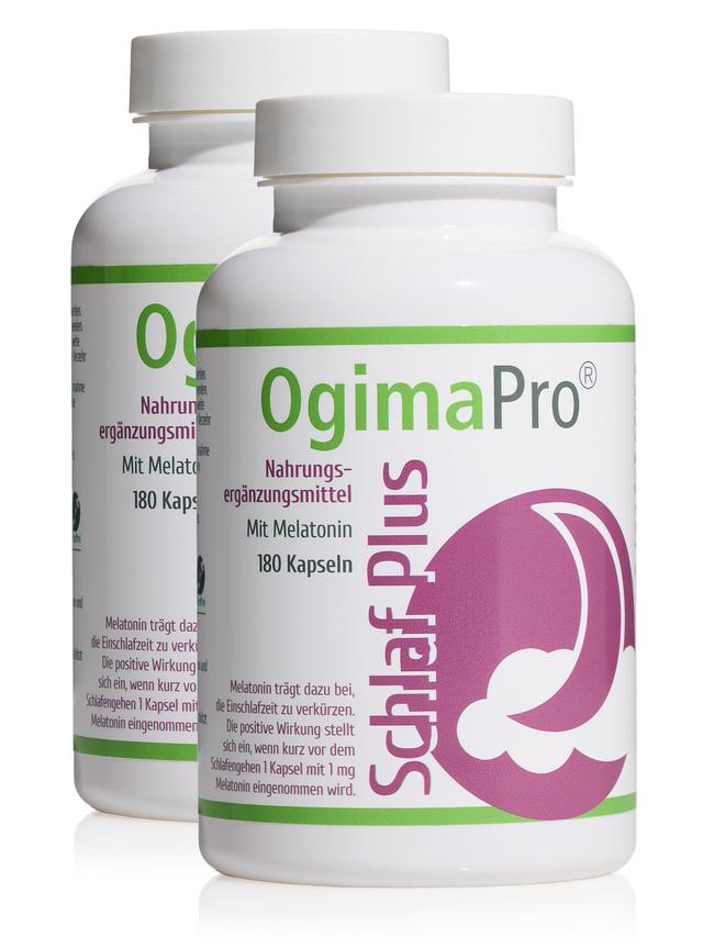 Produktbild von "Schlaf Plus" mit Melatonin & L-Tryptophan , Kapseln, Jahresvorrat