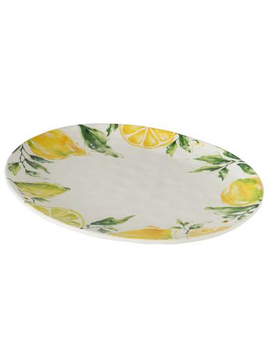 Produktbild Servierteller "Lemontree" Zitronenmuster, Keramik, lebensmittelecht, 39 cm