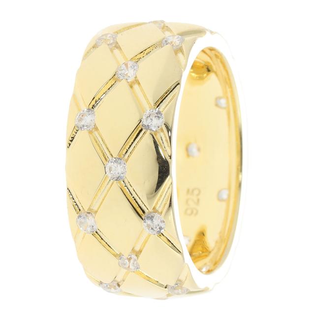 Produktbild von Band-Ring "Brilliant Honeycombs" 24 Zirkonia