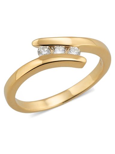 Produktbild Diamant-Ring, LG, ges. ca. 0,21 ct., Brillant, Silber 925, rhodiniert oder vergoldet