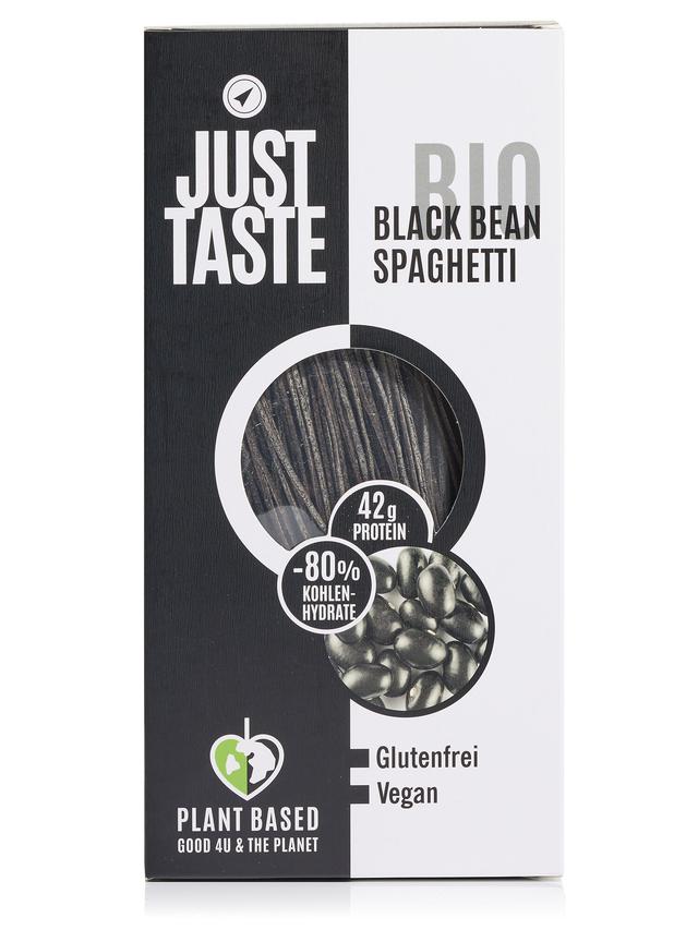 Produktbild von JUST TASTE Spaghetti "Bio Black Bean" vegan & glutenfrei, 250 g