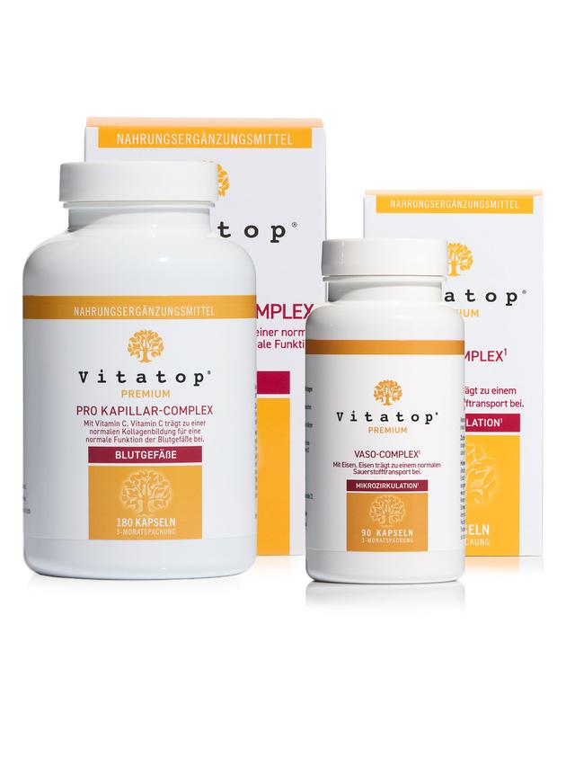 Produktbild von "AKV-Complex" mit Vaso-Complex & Pro Kapillar-Complex, Kapseln, 3-Monatsvorrat, 2-teilig