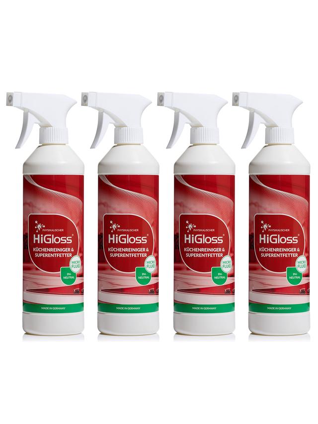 Produktbild von HiGloss Physikalischer Küchenreiniger, 4-teiliges Set, 2 l