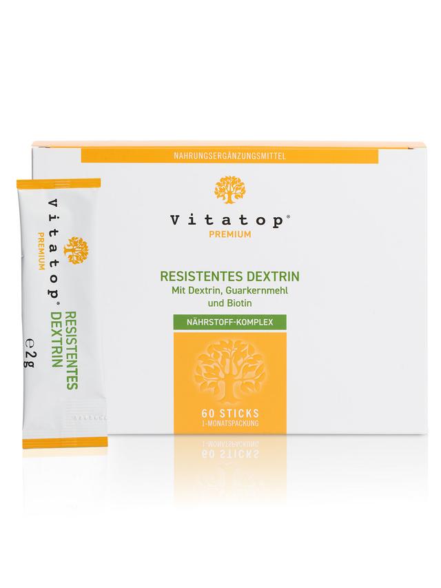 Produktbild von "Resistentes Dextrin" mit teilhydrolysiertes Guarkernmehl & Biotin, Pulver, Monatsvorrat