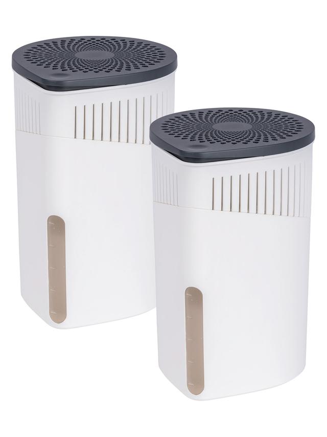 Produktbild von Raumentfeuchter "Drop" Gehäuse & Nachfüllpackung, für bis 80 qm2, gegen Feuchtigkeit und Gerüche, 2er-Set