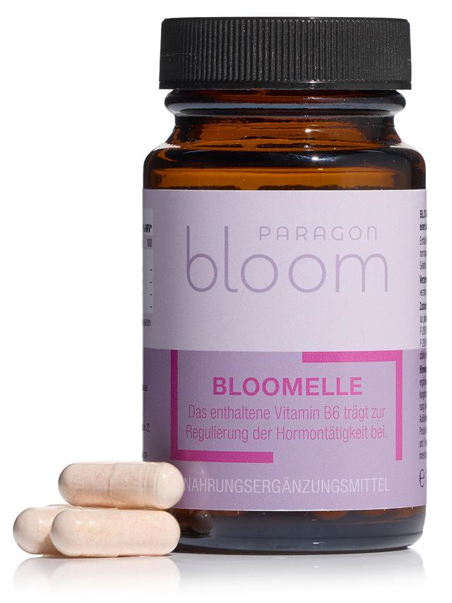 Produktbild von "Bloomelle" mit Safran Extrakt & Bakterienstämmen Probiostress® femme, Kapseln, Monatsvorrat