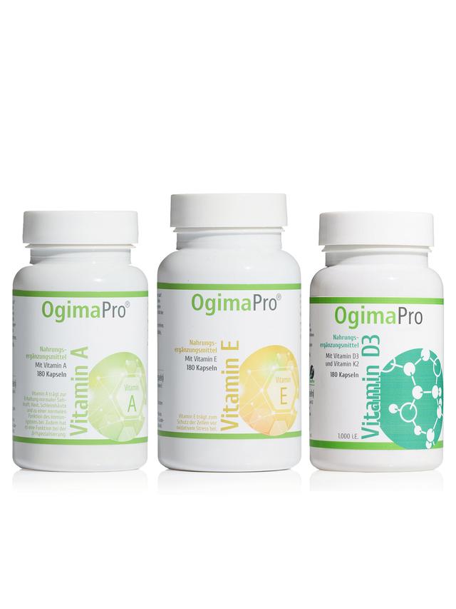 Produktbild von "Vitaltrio" mit Vitamin A, D3 & E, Kapseln, 6-Monatsvorrat, 3-teiliges Set