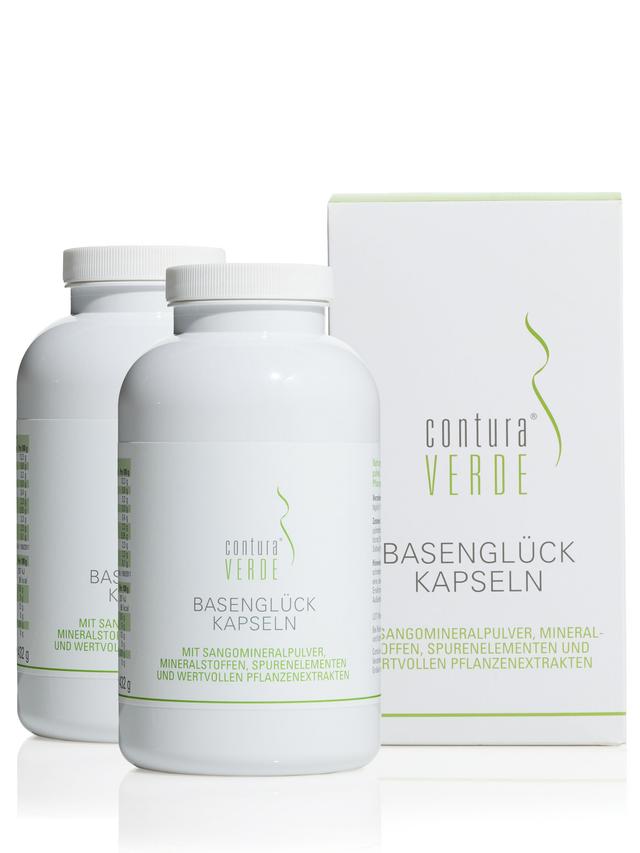 Produktbild von "Basenglück" mit Sangomineralpulver & Mineralstoffen, Kapseln, Jahresvorrat