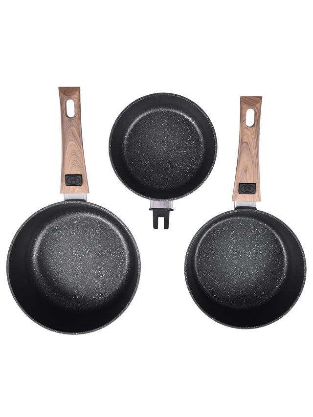 Produktbild von Kochtopf Set mit drei Töpfen, abnehmbarer Griff, Induktion geeignet, 16 - 20 cm, Legend Serie