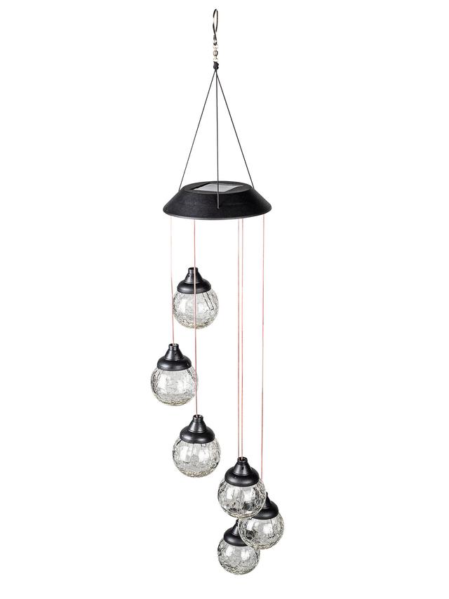 Produktbild von Solarleuchten LED Windspiel mit 6 Crackle-Glaskugeln