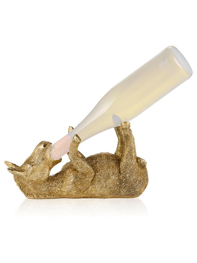 Produktbild von Flaschenhalter in Tierform, Esel oder Kuh, aus Polyresin