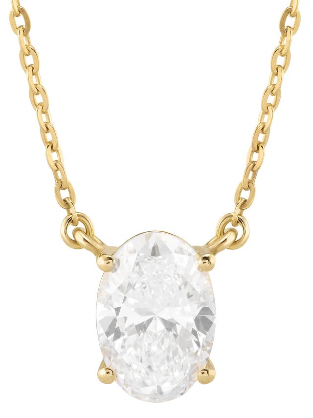 Produktbild von Halskette mit Diamant-Anhänger, Oval, LG, Gold 375