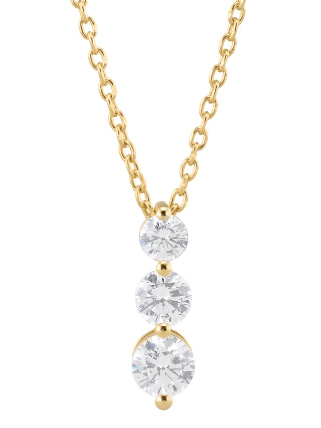 Produktbild von Halskette mit Diamant-Anhänger, Rund, LG, Silber 925