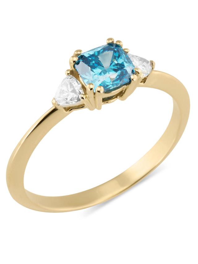 Produktbild von Diamant-Ring Cushion- & Trillion-Schliff, ca. 1,30 ct., LG, Gold 375