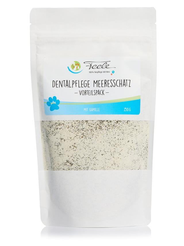 Produktbild von Feele Dentalpflege "Meeresschatz" für Hunde & Katzen, getreidefrei mit Algen, Pulver, 250 g