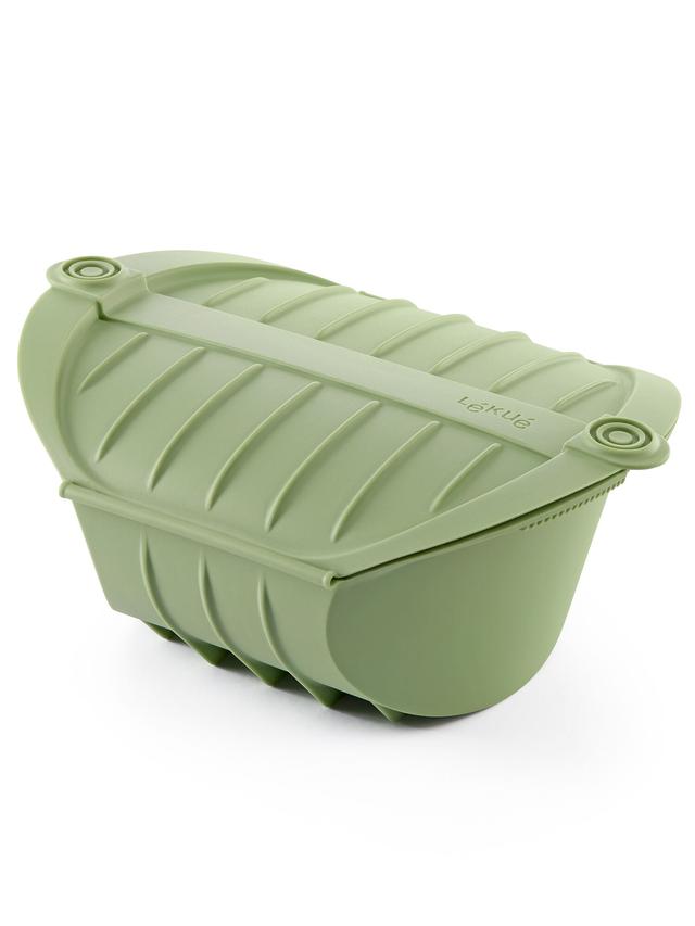 Produktbild von Dampfbox aus Silikon, für 3–4 Portionen, tiefe Form, Mikrowelle und Backofen, 26 x 18,5 cm