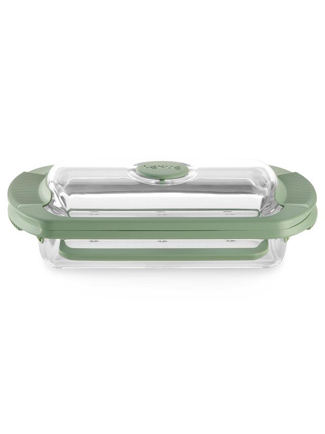 Produktbild von Dampfbox aus Glas mit Deckel und Dampfventil, Mikrowelle und Backofen, schonendes Garen, 2 Portionen, 0,75 l