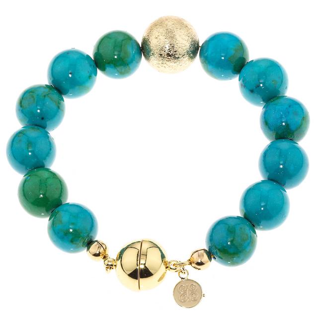 Produktbild von Design-Armband, Türkis rek., ca. 22 cm, Magnet