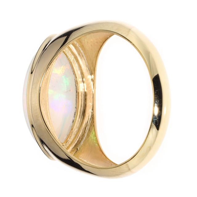 Produktbild von Marquise-Ring, Afrikanischer Opal AAA, Silber 925 vergoldet