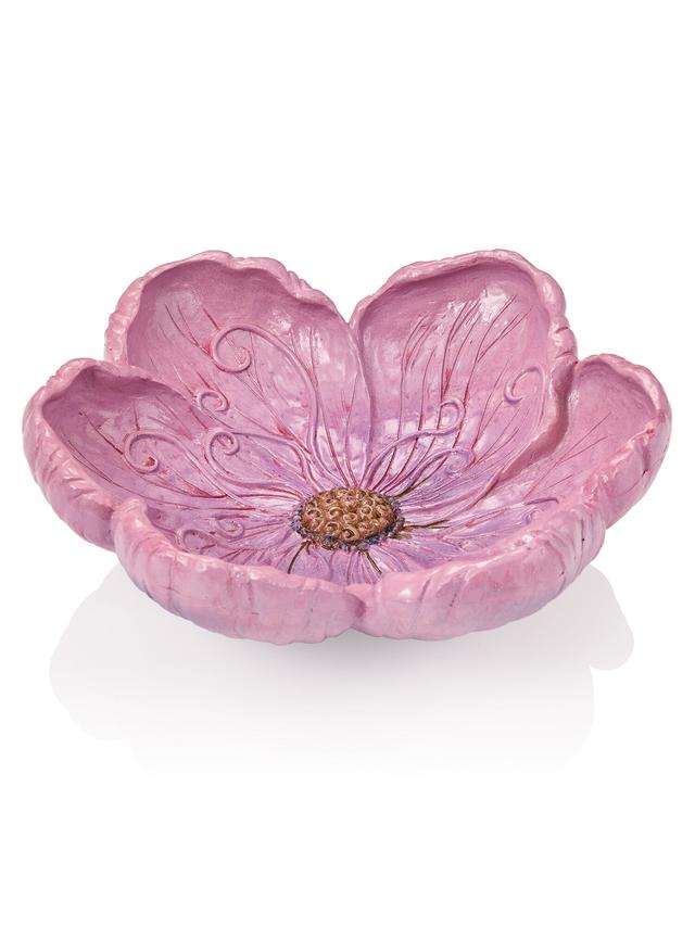 Produktbild von BRANDANI Dekoschale "Flora" Blütenform, aus Harz, Rosa, 26 cm