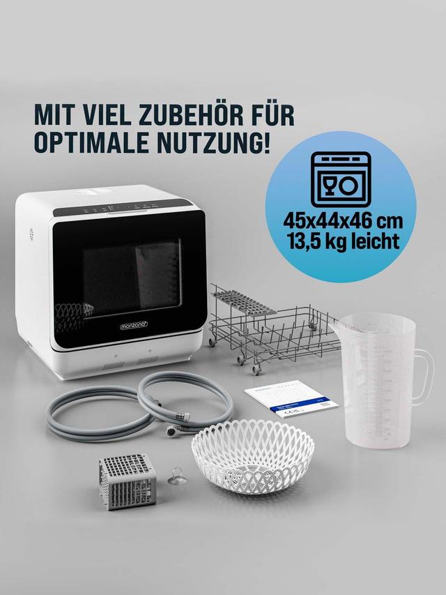 Produktbild von Mini Geschirrspüler für kleine Küche, mit Wassertank, 6 Programmen, 840 W