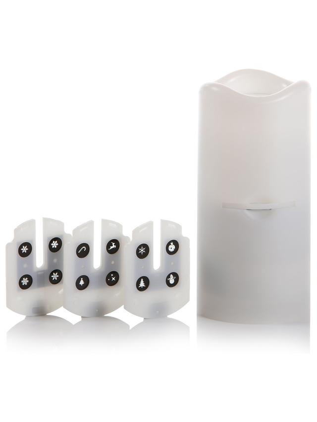 Produktbild von LED Projektorkerze mit 3 dreh- und wechselbare Schablonen , 2er-Set