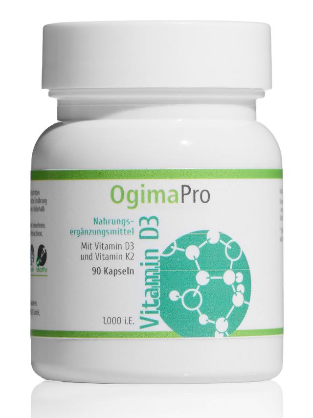 Produktbild von "Vitamin D3" mit 1.000 I.E. & dem Cofaktor Vitamin K2, Kapseln, Jahresvorrat