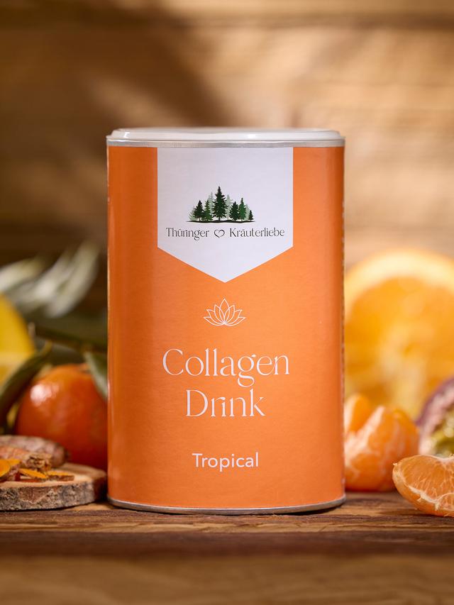 Produktbild von "Collagen Drink Tropical" Pulver mit Kollagenhydrolysat Peptan®, 30 Portionen