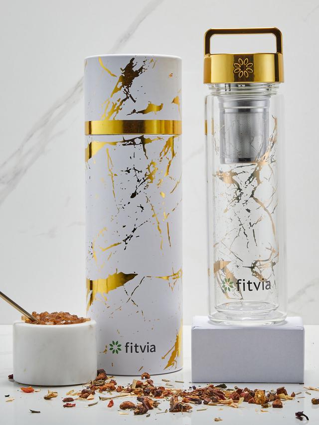 Produktbild von Thermoflasche gold, 380 ml
