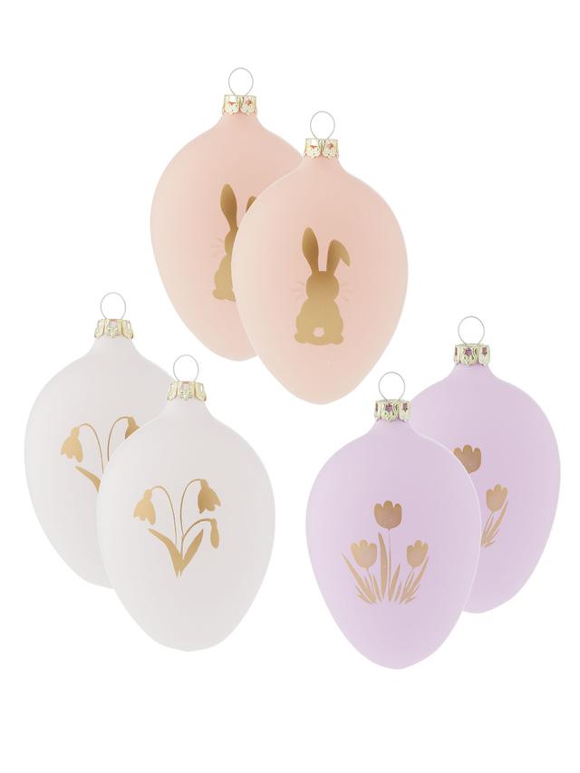 Produktbild von Ostereier aus Glas "Style your Home" mundgeblasen & handgefertigt, 6er-Set